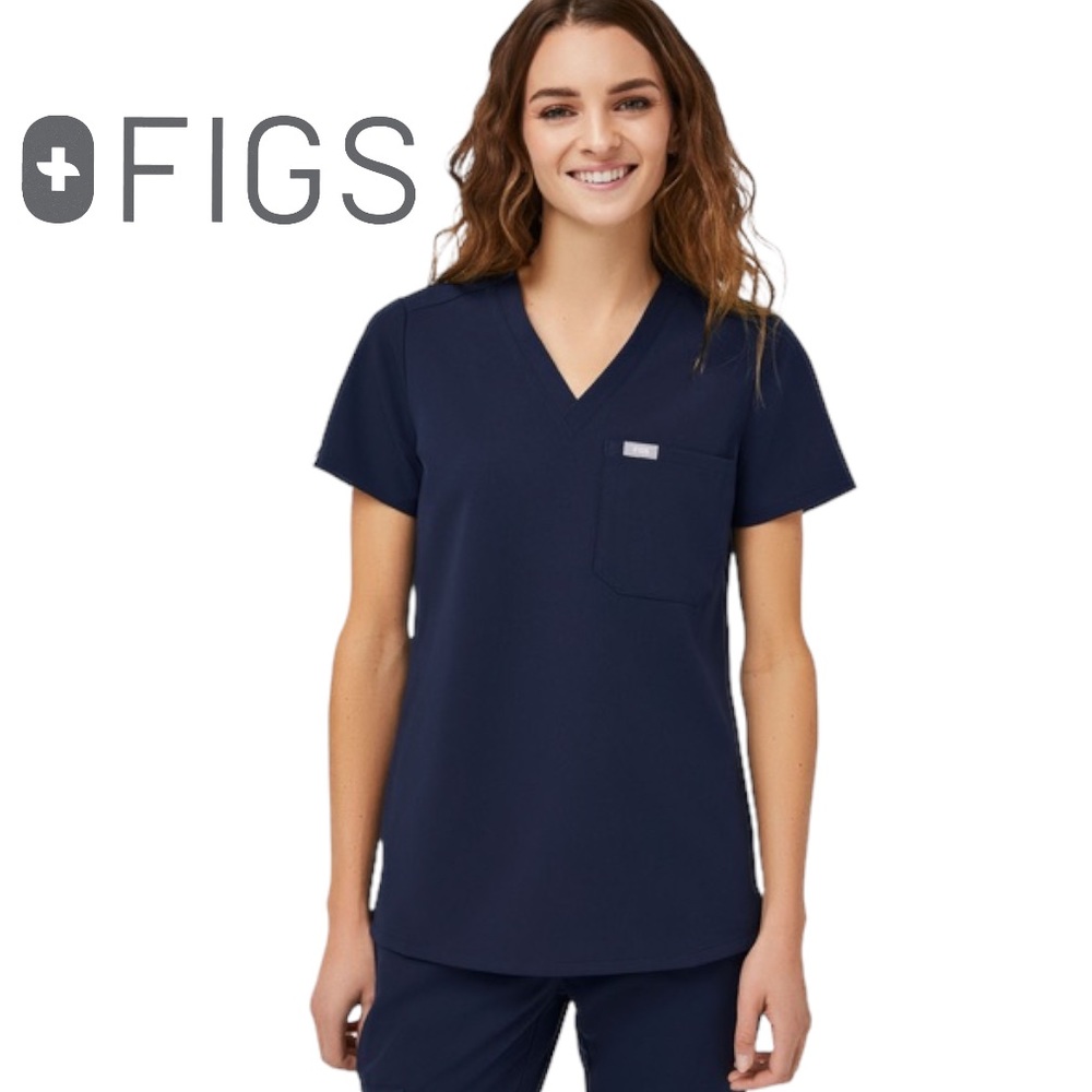 Navy Figs Catarina™ One-Pocket Scrub Top